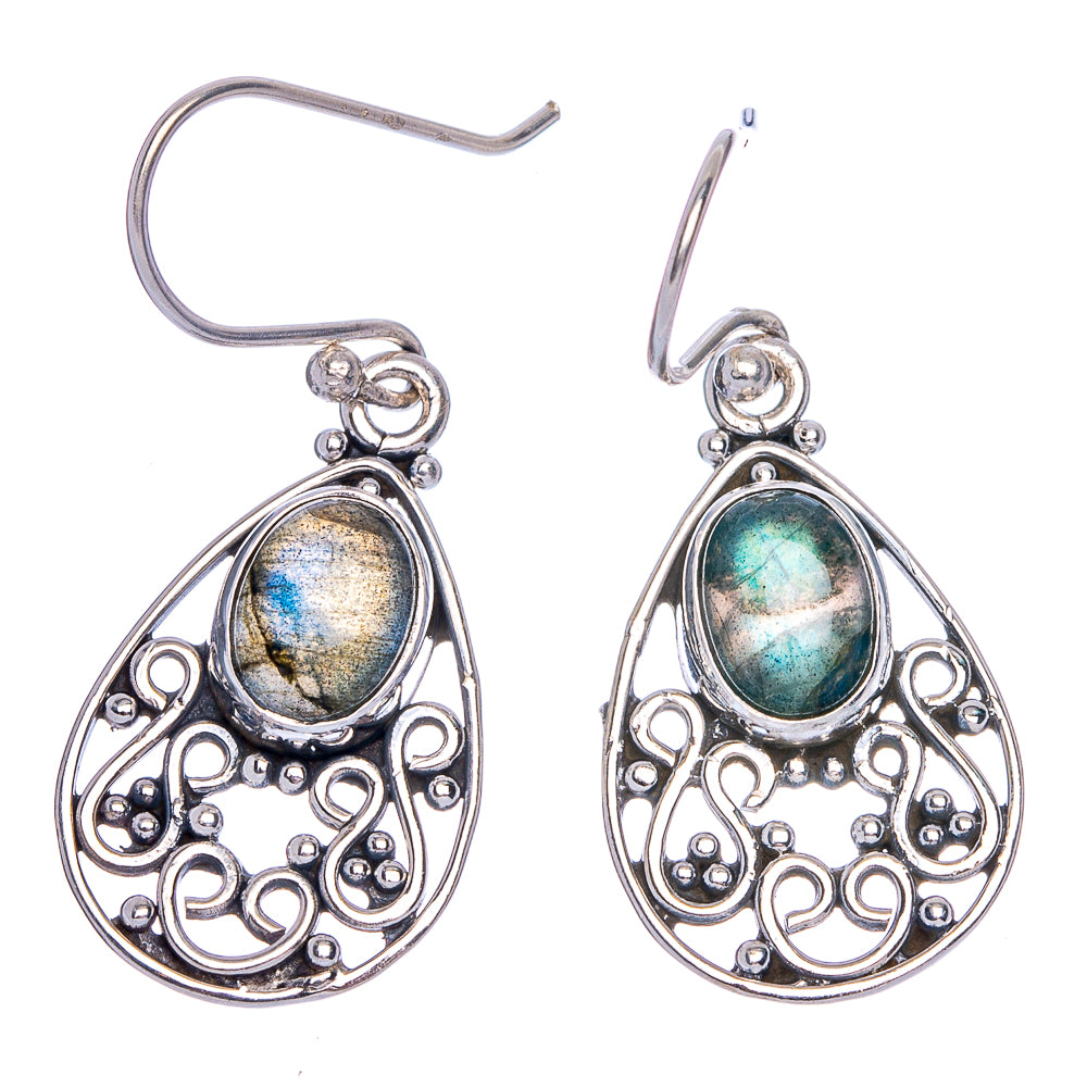 Labradorite Earrings 1 3/8" (925 Sterling Silver) E433233