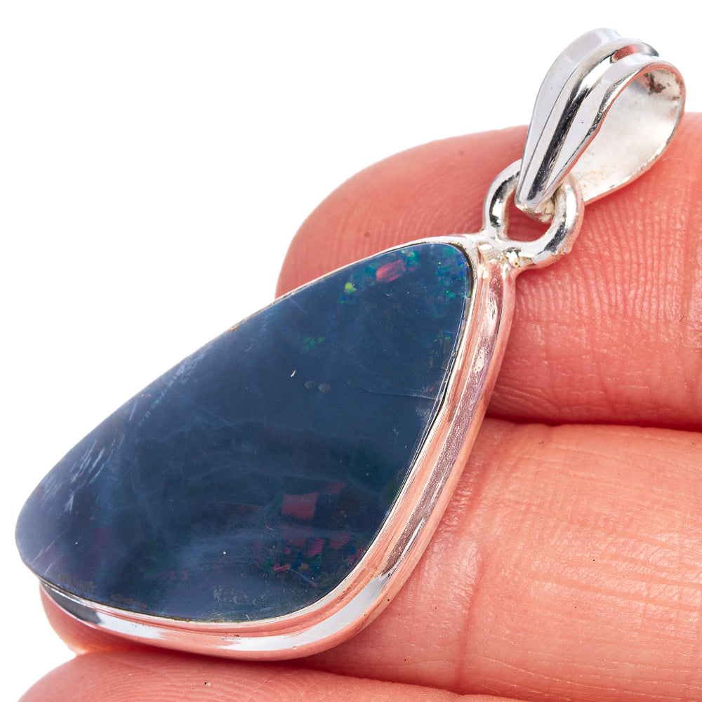 Rare Doublet Opal Pendant 1 5/8" (925 Sterling Silver) P40672