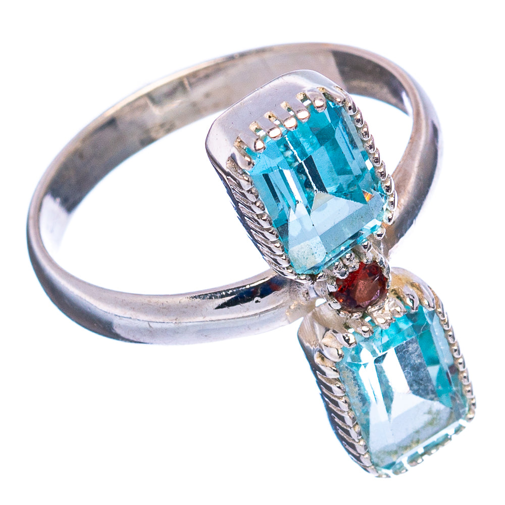 Blue Topaz Ring Size 5.75 (.925 Sterling Silver)
