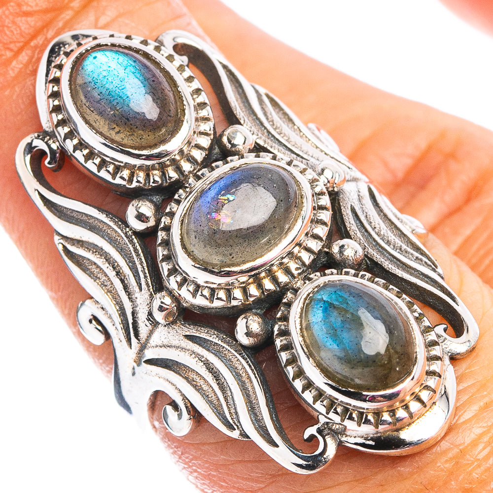 Labradorite Ring Size 6.75 (.925 Sterling Silver)