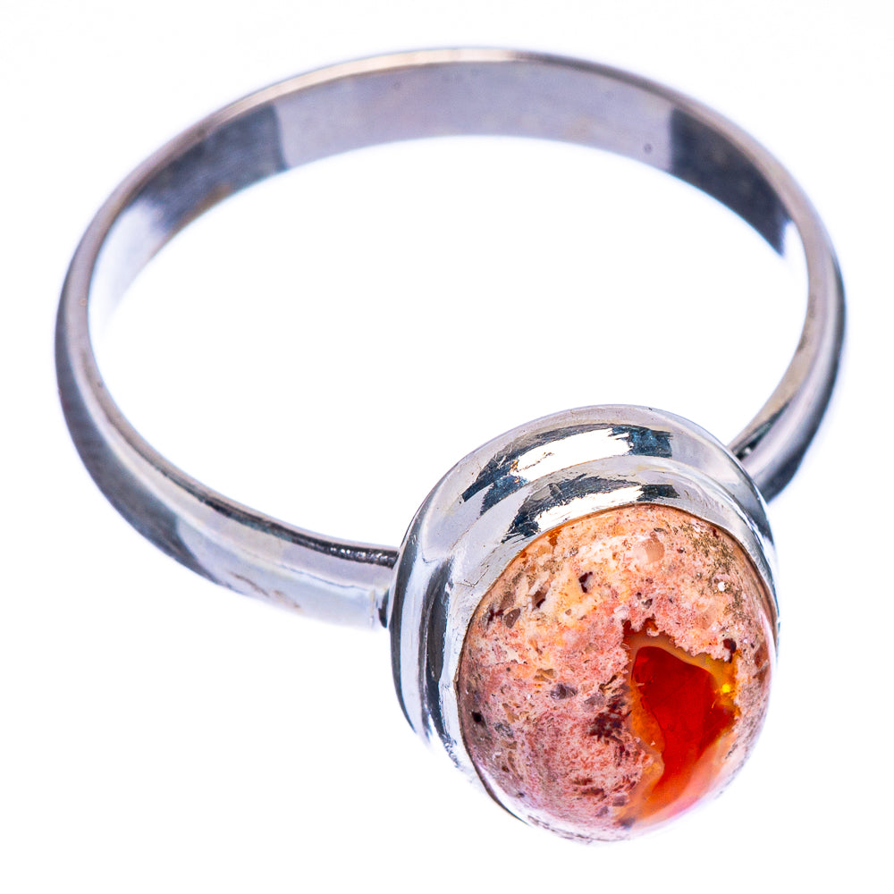 Mexican Fire Opal Ring Size 10.75 (925 Sterling Silver) R147251