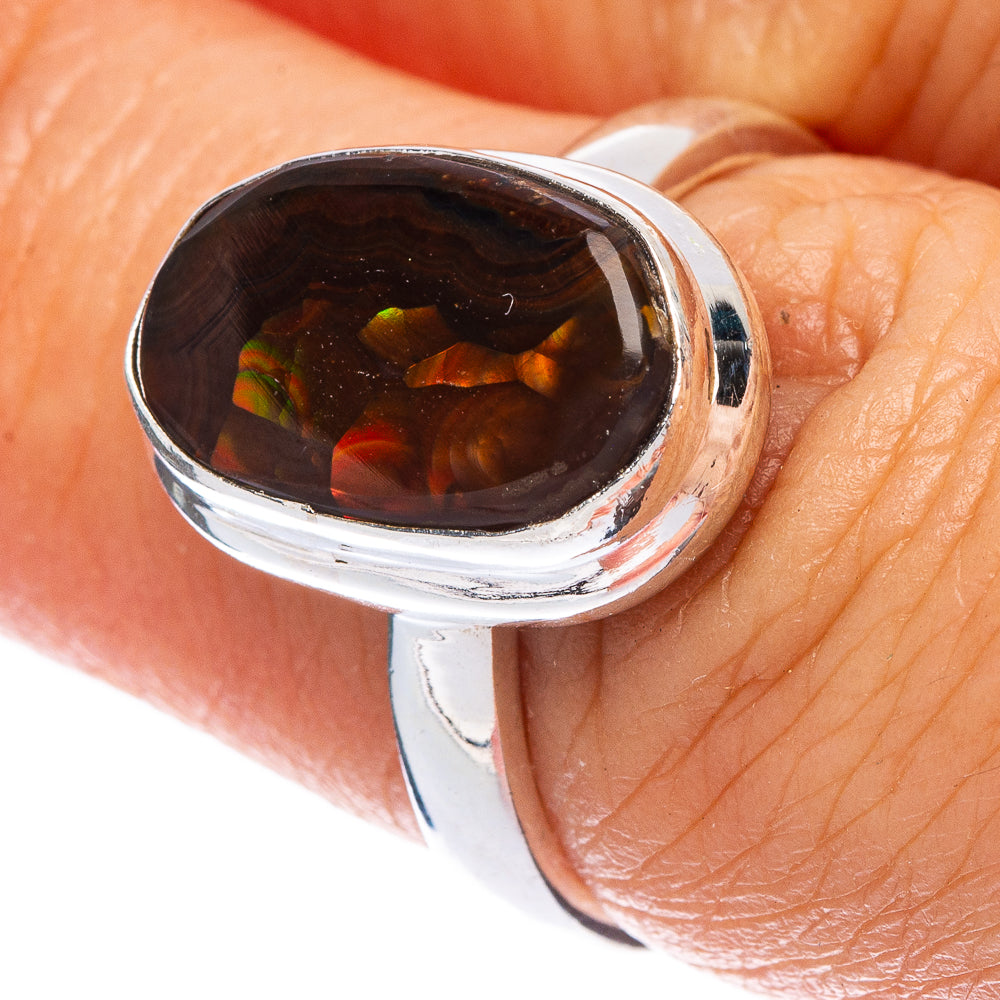 Rare Mexican Fire Agate Ring Size 6.75 (925 Sterling Silver) R146590