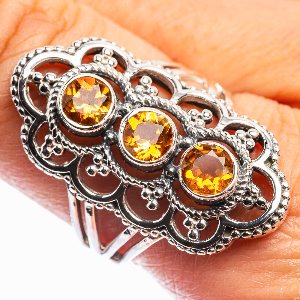 Faceted Citrine Ring Size 8.75 (925 Sterling Silver) R142231