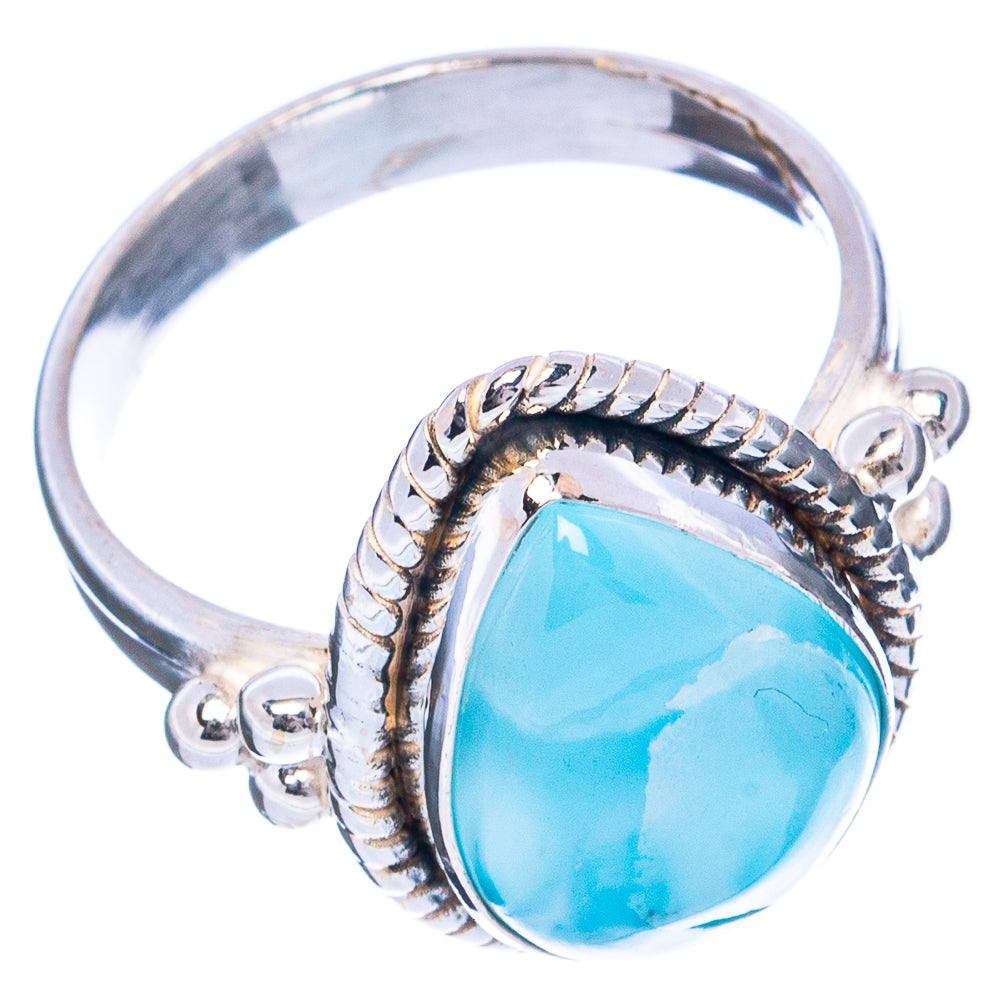 Rare Larimar Ring Size 6.5 (.925 Sterling Silver)