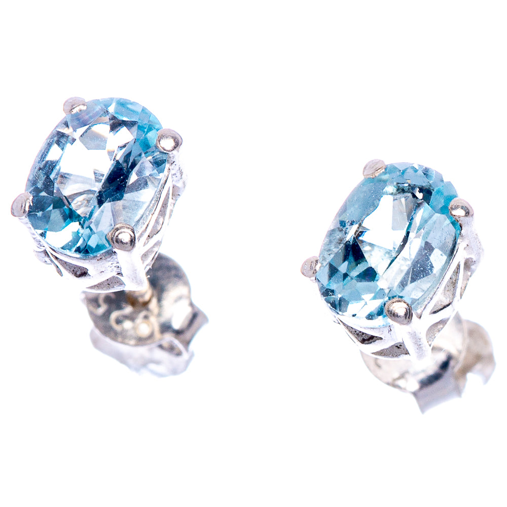 Blue Topaz EarDainty Rings 1/4" (925 Sterling Silver) E433508