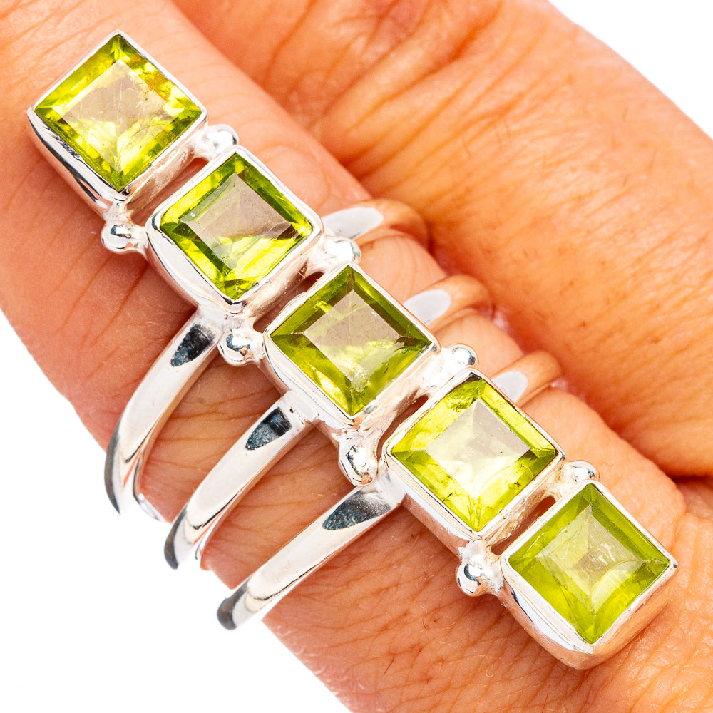 Peridot Ring Size 8.75 (.925 Sterling Silver)