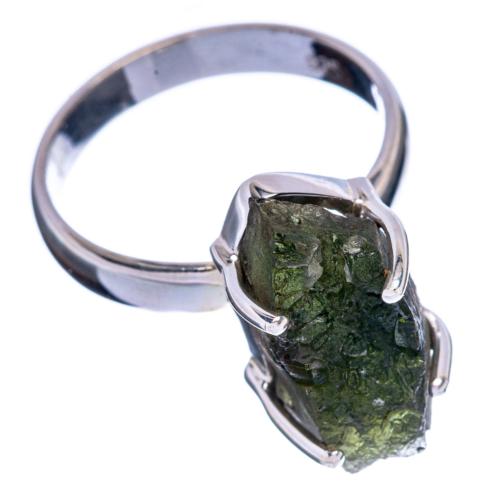Rare Czech Moldavite Ring Size 7.25 (925 Sterling Silver) R146431