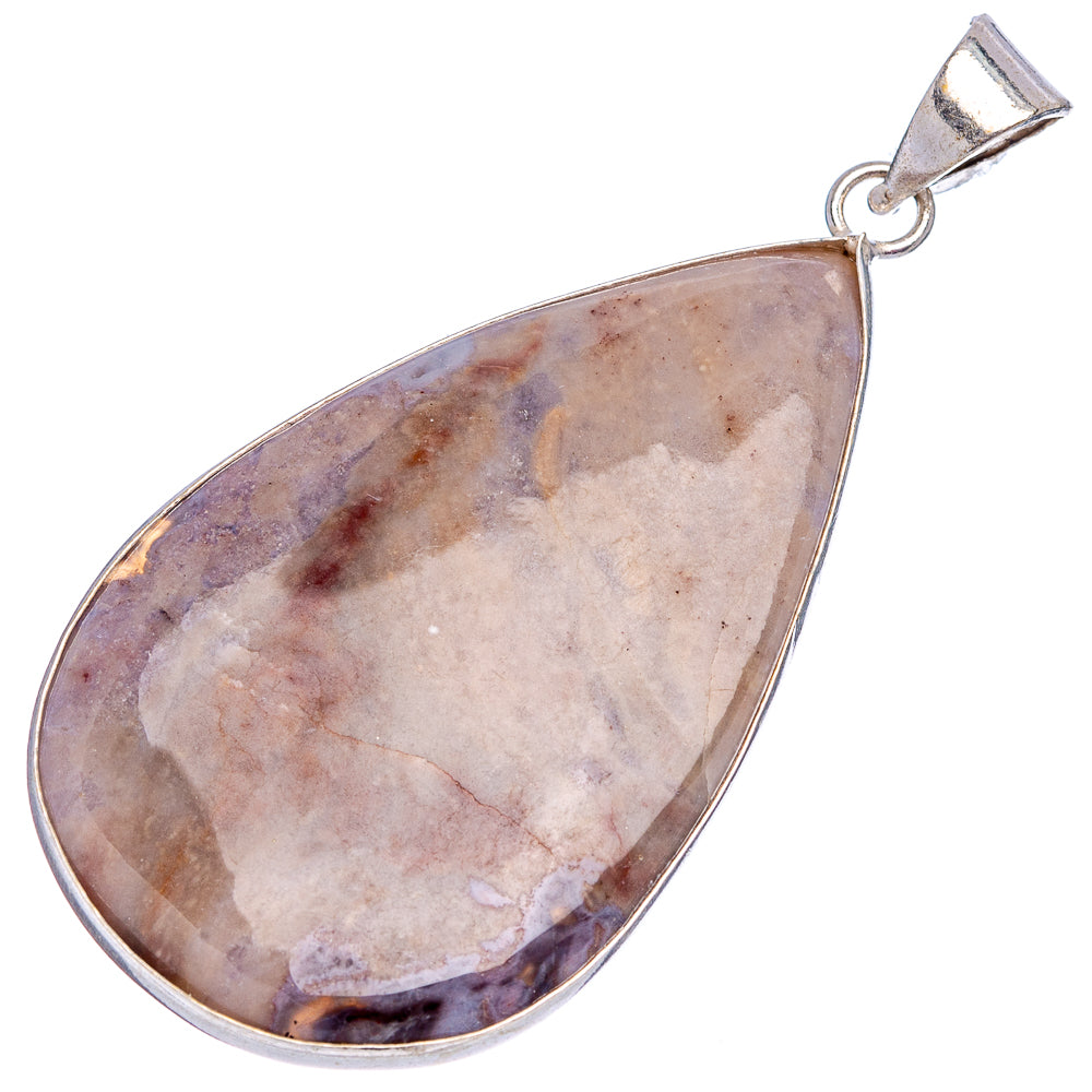 Mushroom Rhyolite Pendant 2 1/4" (Silver Plated)