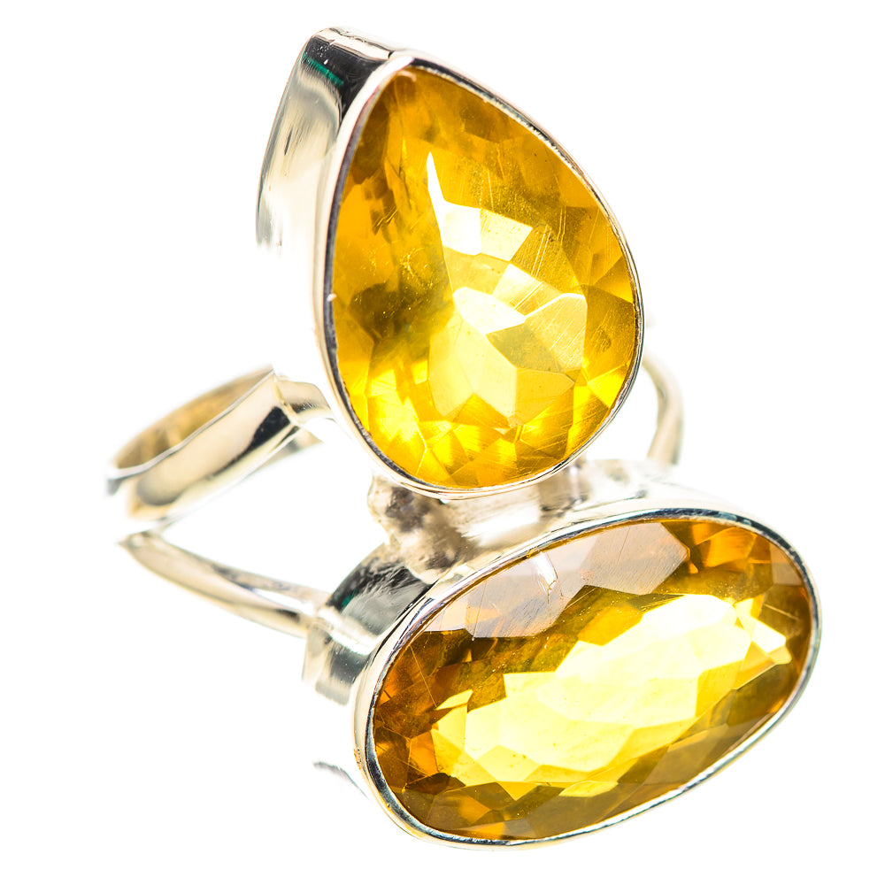 Large Faceted Citrine Ring Size 8.5 (925 Sterling Silver) RING138633