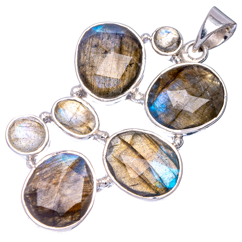 Signature Labradorite Pendant 1 3/4" (925 Sterling Silver) P41174