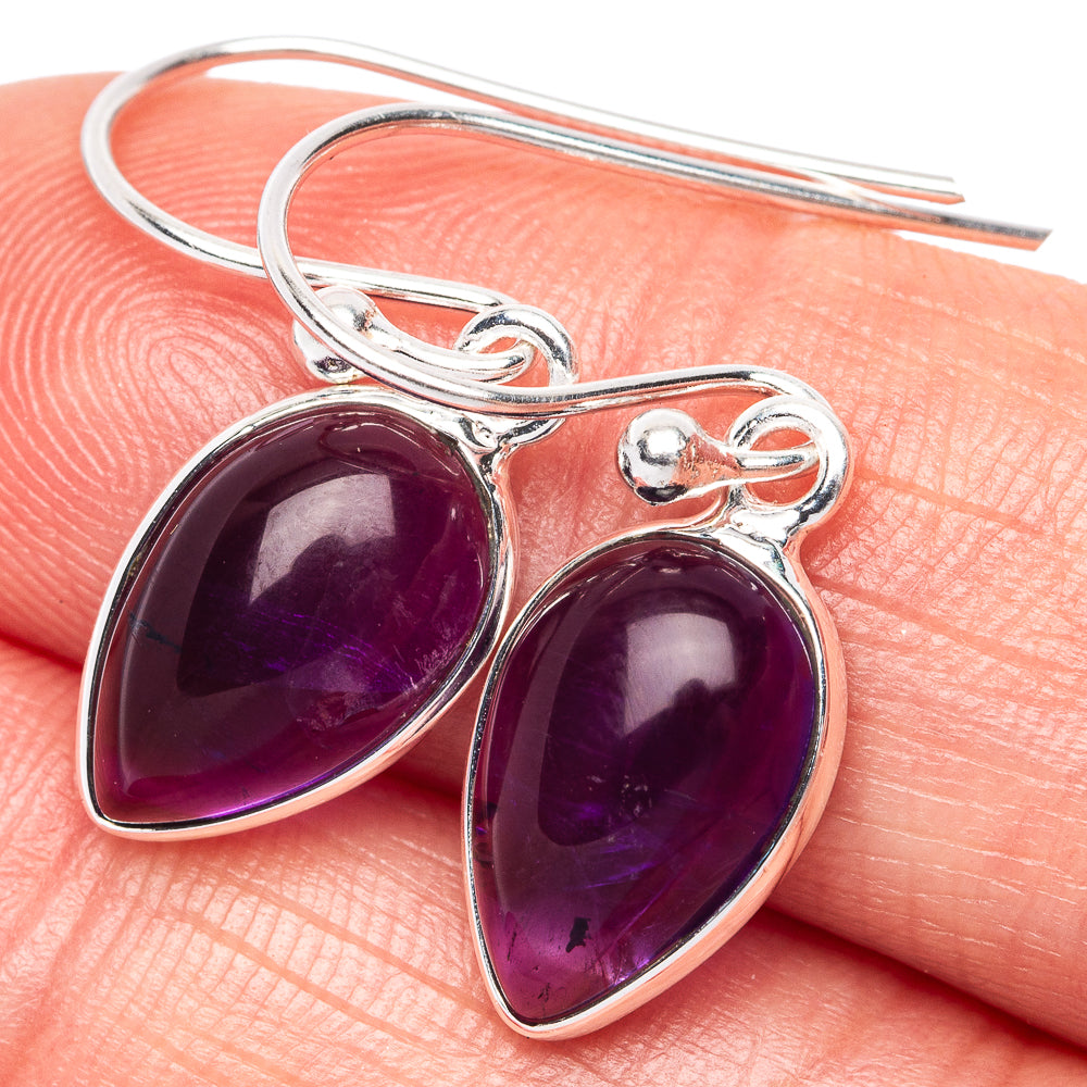 Amethyst Dainty Earrings 1 1/8" (925 Sterling Silver) E2040