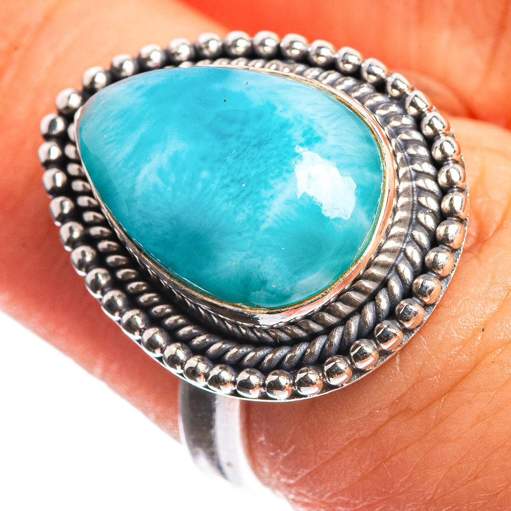 Larimar 925 Sterling Silver Ring Size 7