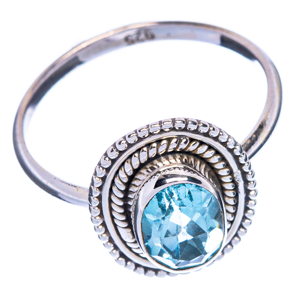 Blue Topaz Dainty Ring Size 6.5 (925 Sterling Silver) R147125