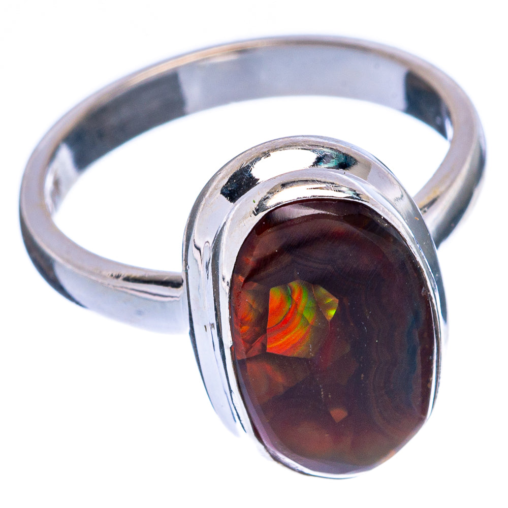 Rare Mexican Fire Agate Ring Size 6.75 (925 Sterling Silver) R146590