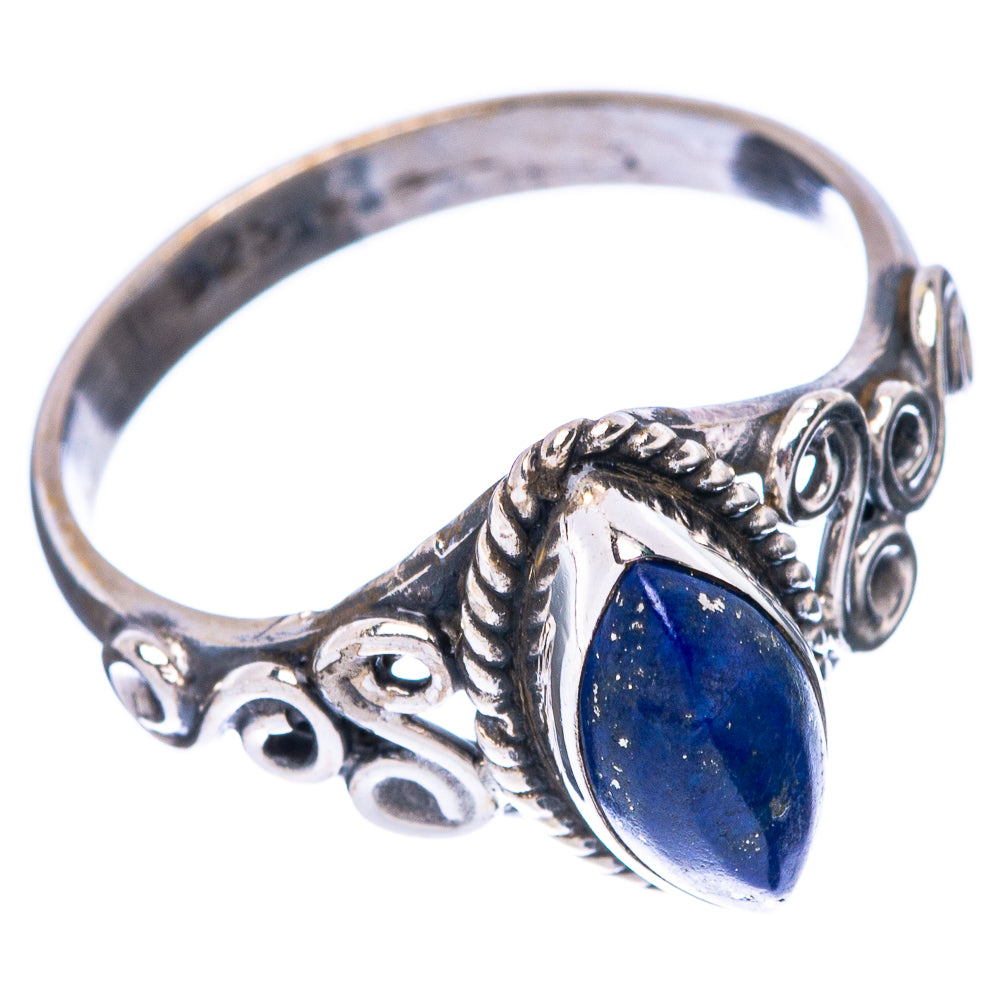 Lapis Lazuli Dainty Ring Size 7 (925 Sterling Silver) R5770
