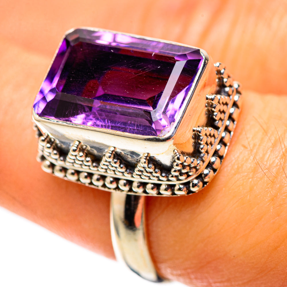 Faceted Amethyst Ring Size 7 (925 Sterling Silver) RING138333