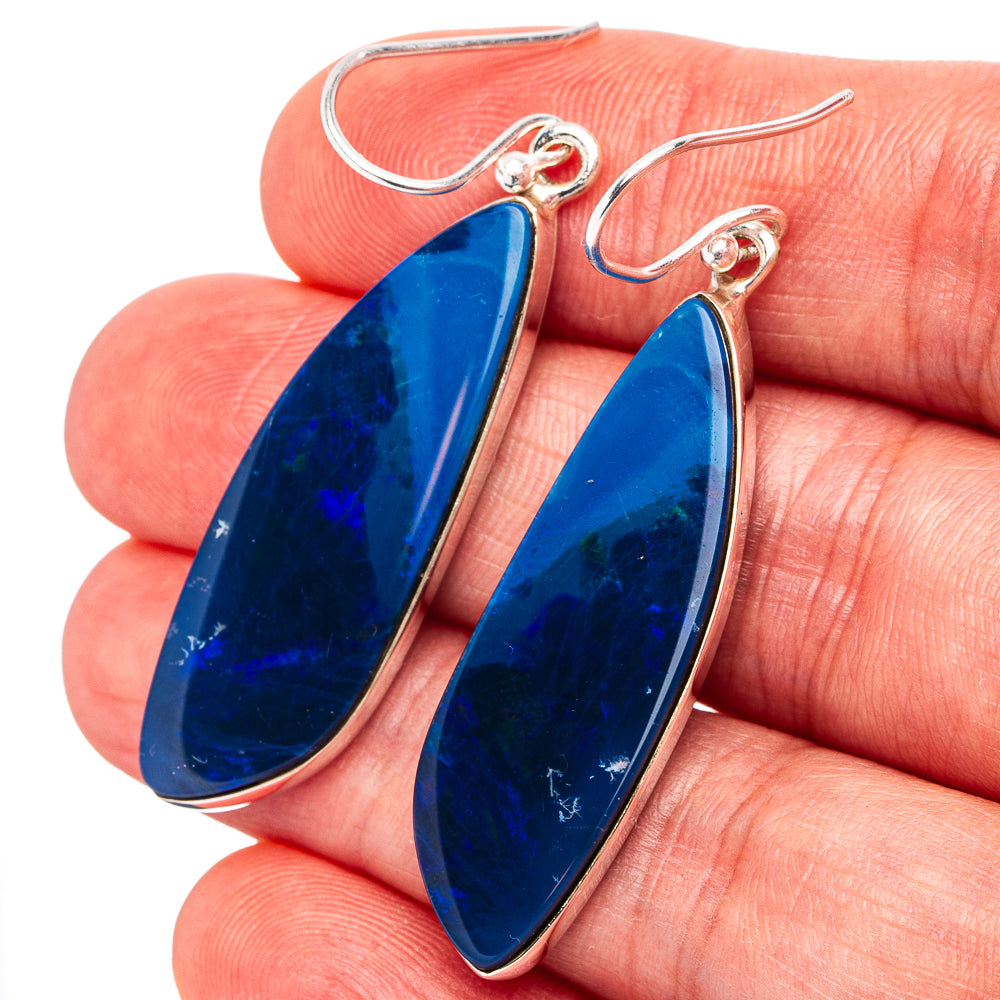 Rare Doublet Opal Earrings 1 7/8" (.925 Sterling Silver)