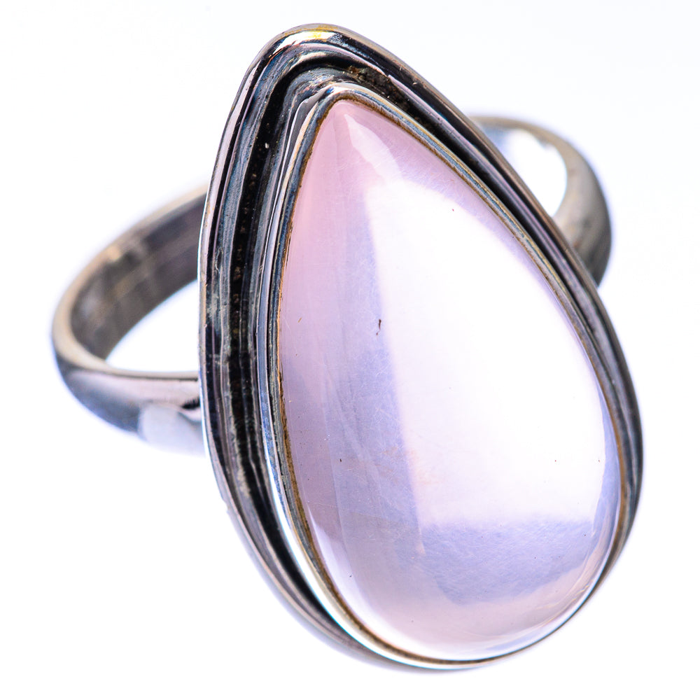 Rose Quartz Ring Size 7.75 (925 Sterling Silver) R140727
