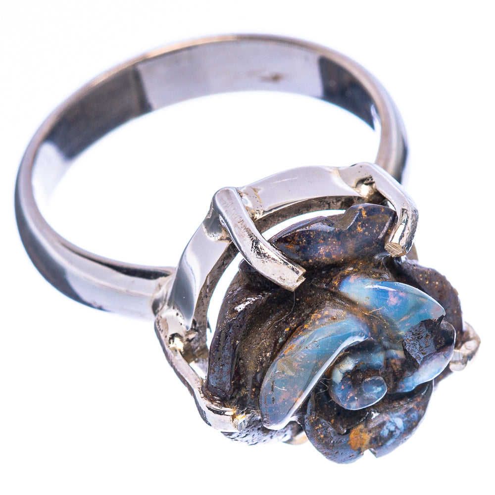 Boulder Opal Rose 925 Sterling Silver Ring Size 6 Ana Co R2452