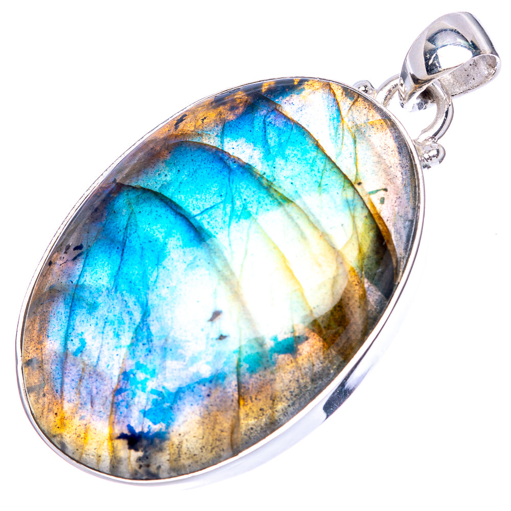 Labradorite Pendant 1 3/4" (925 Sterling Silver) P42469