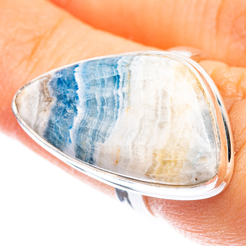 Blue Scheelite Ring Size 6 (925 Sterling Silver) R142800
