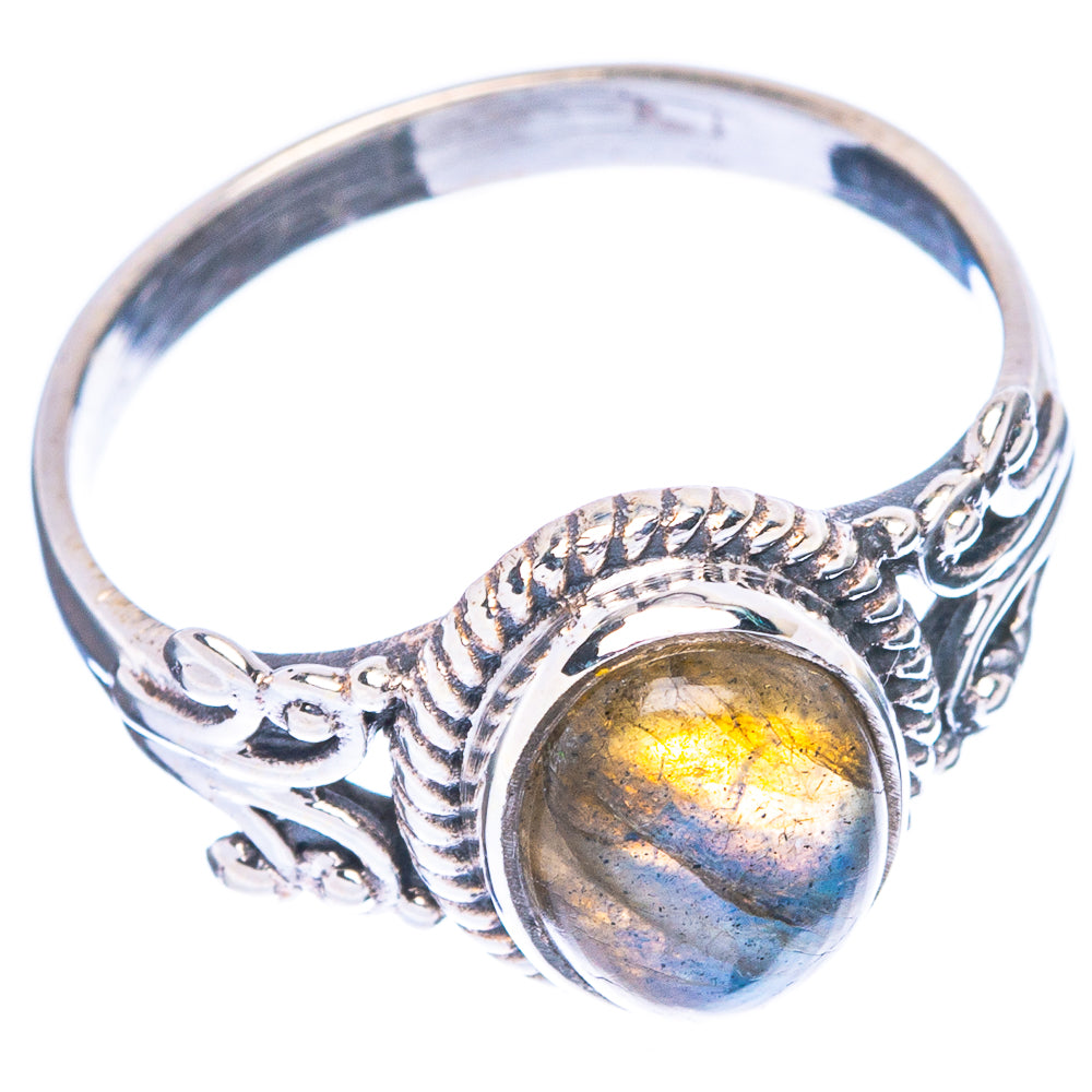 Labradorite Dainty Ring Size 7.75 (925 Sterling Silver) R147022