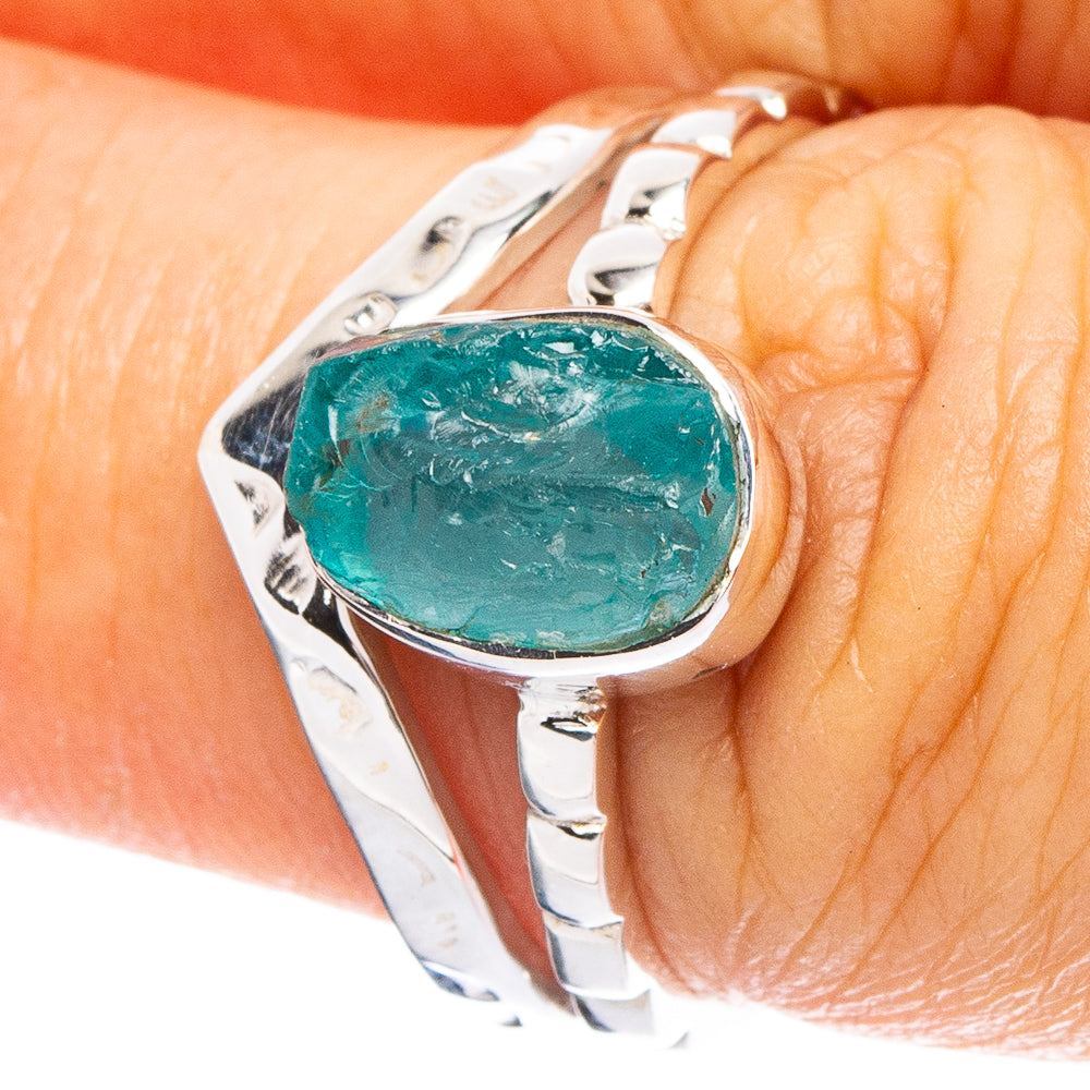 Blue Fluorite 925 Sterling Silver Premium Ring Size 7 (925 Sterling Silver) R6489