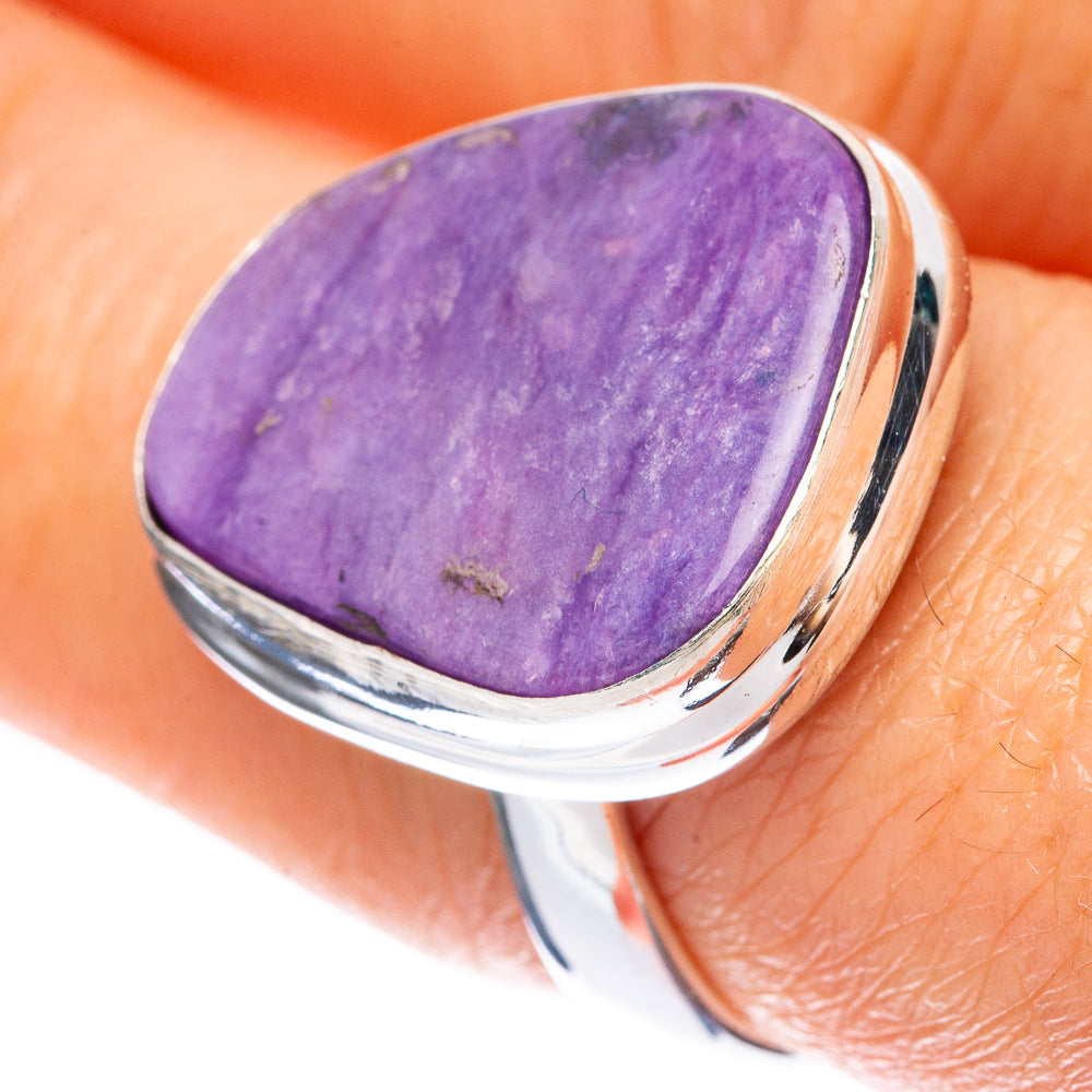 Charoite Ring Size 8.25 (925 Sterling Silver) R1957