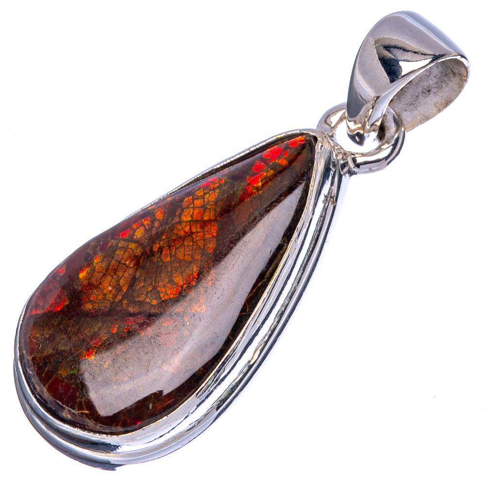 Rare Ammolite Pendant 1 3/8" (925 Sterling Silver) P41764