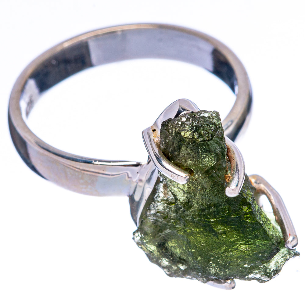 Rare Czech Moldavite Ring Size 6.25 (925 Sterling Silver) R146610