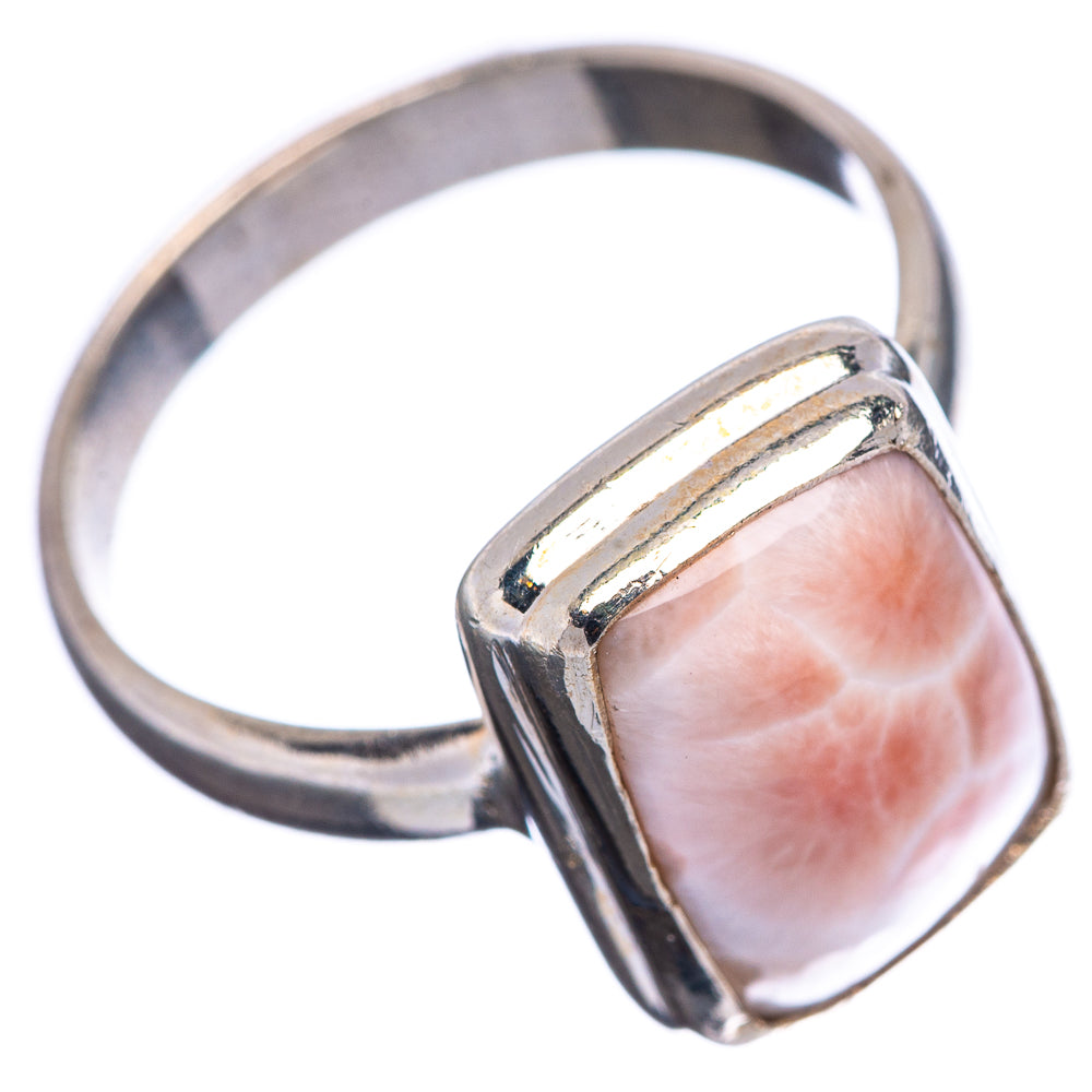 Pink Natrolite Ring Size 8 (.925 Sterling Silver)