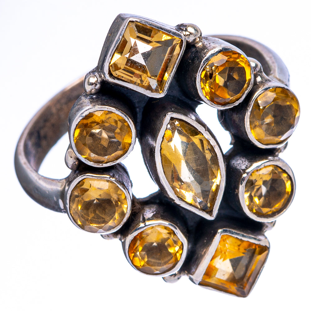 Faceted Citrine Ring Size 6 (925 Sterling Silver) R146495