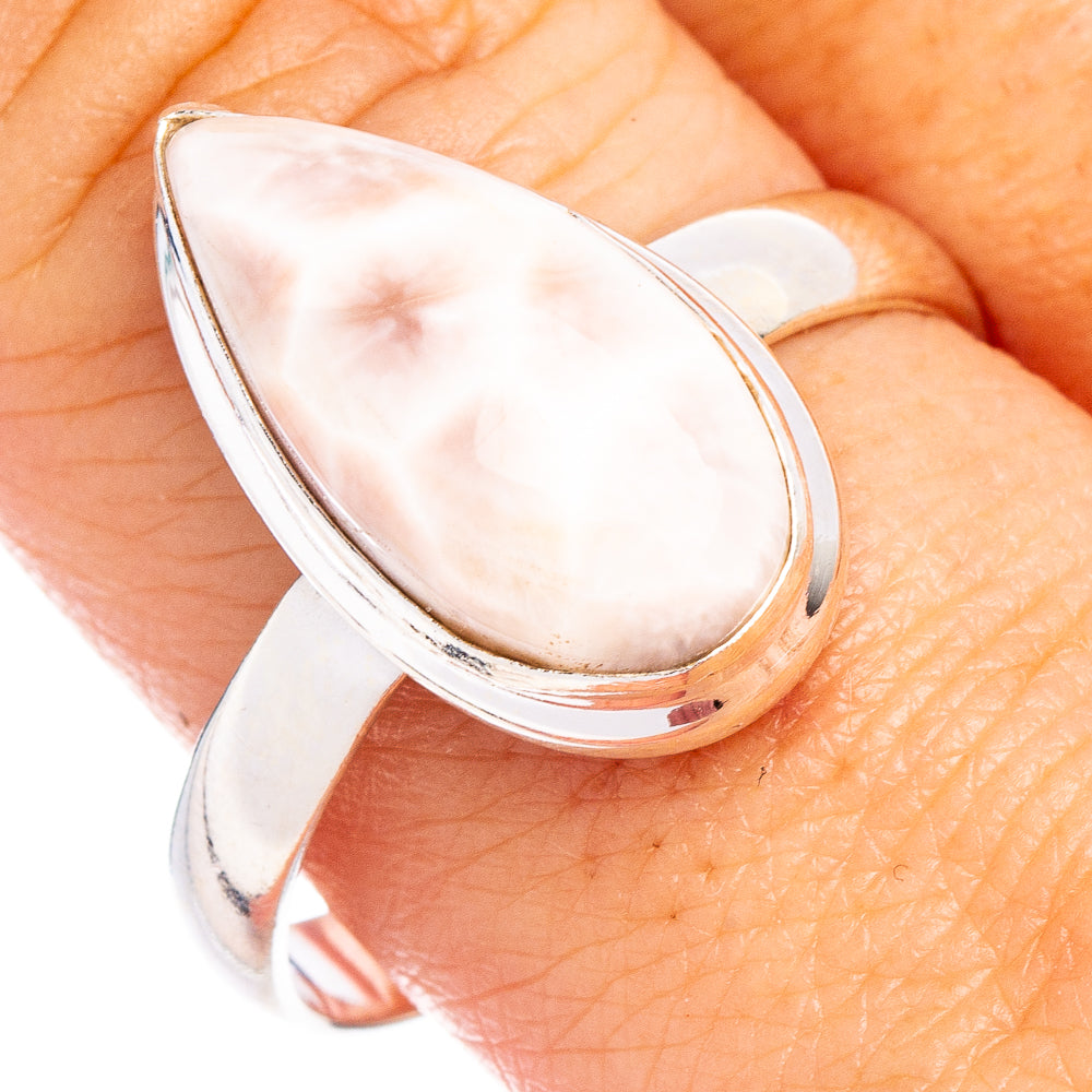 Pink Natrolite Ring Size 10.75 (.925 Sterling Silver)