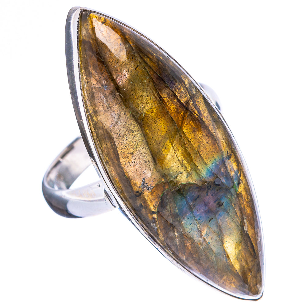 Labradorite Ring Size 8.5 (925 Sterling Silver) R4667
