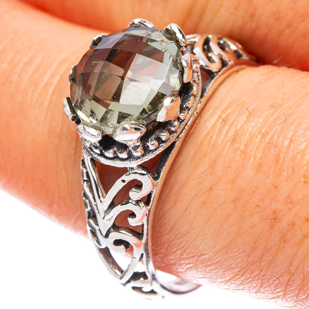 Green Amethyst 925 Sterling Silver Ring Size 9.5 Ana Co R2505