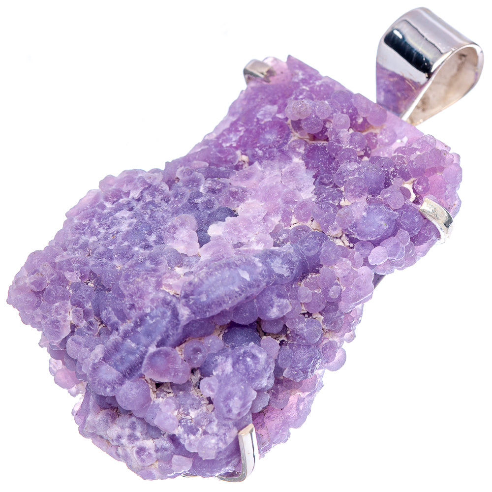 Premium Grape Agate Pendant 2" (.925 Sterling Silver)