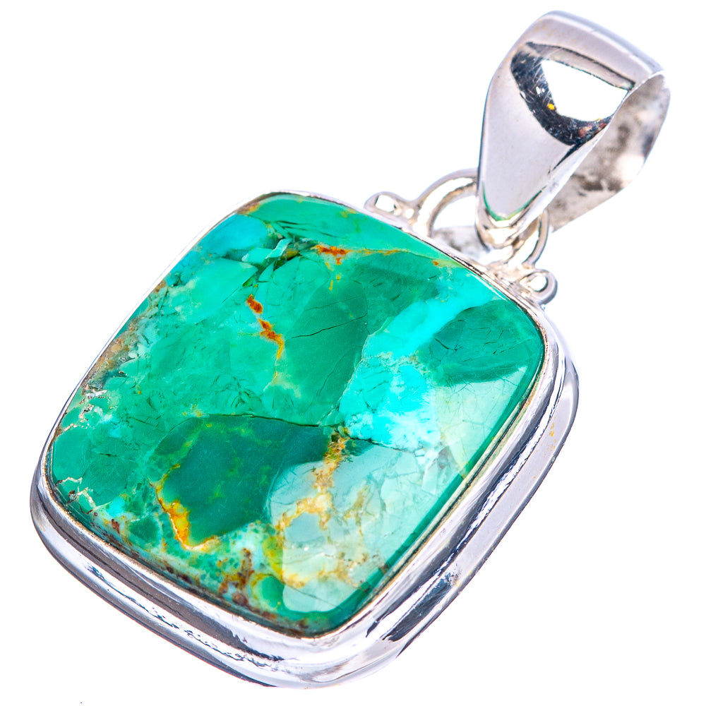 Mohave Turquoise Pendant 1 1/8" (.925 Sterling Silver)