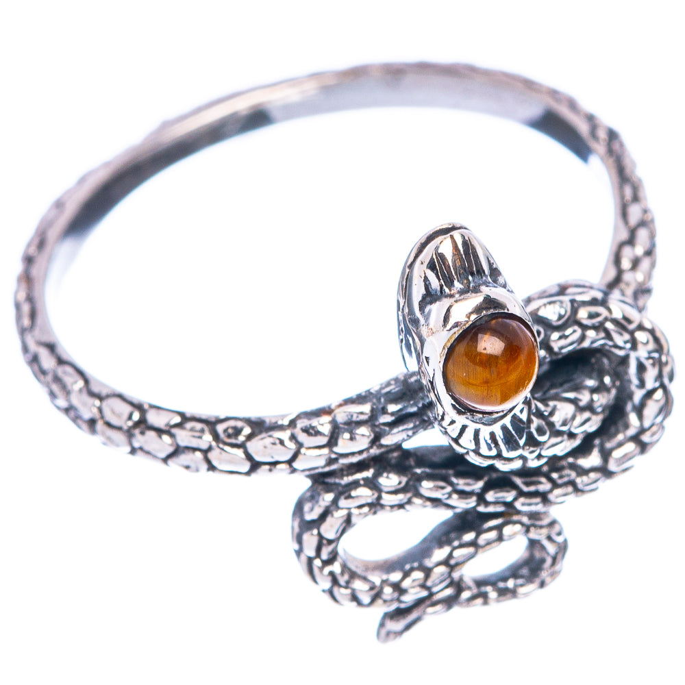 Tiger Eye Snake 925 Sterling Silver Ring Size 7.75 (925 Sterling Silver) R5466