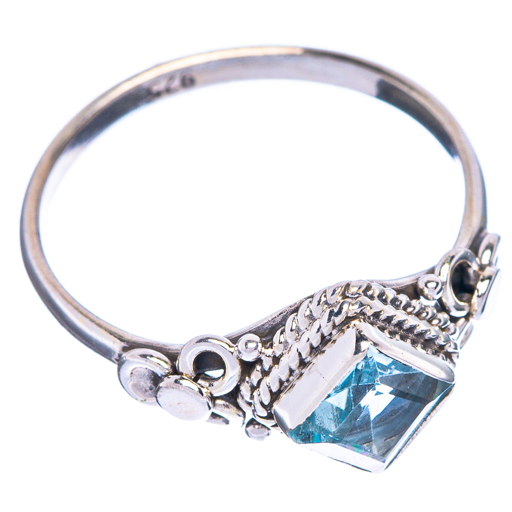 Blue Topaz Dainty Ring Size 6.25 (925 Sterling Silver) R1067