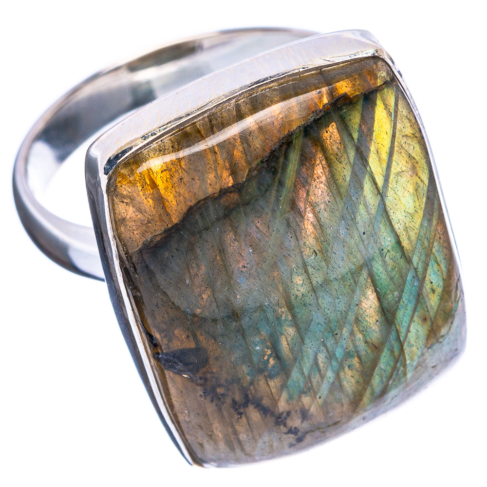 Labradorite Ring Size 8.25 (925 Sterling Silver) R4668