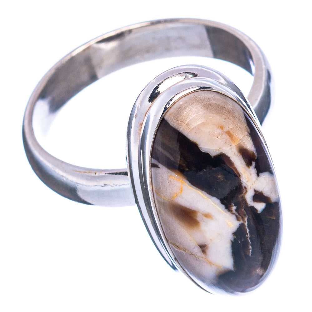 Peanut Wood Jasper Ring Size 6 (.925 Sterling Silver)