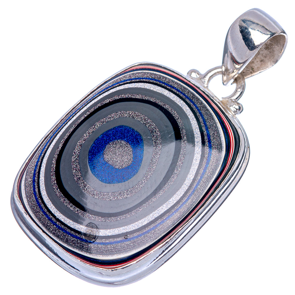 Rare Fordite Pendant 1 1/2" (925 Sterling Silver) P39940