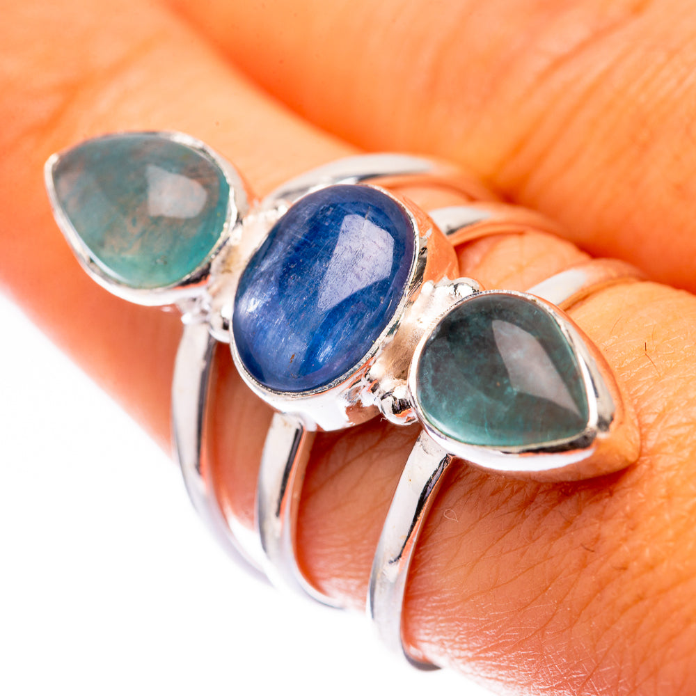 Kyanite, Blue Fluorite Ring Size 8.25 (925 Sterling Silver) R140533