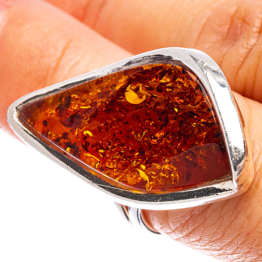Baltic Amber Ring Size 7 (925 Sterling Silver) R1859