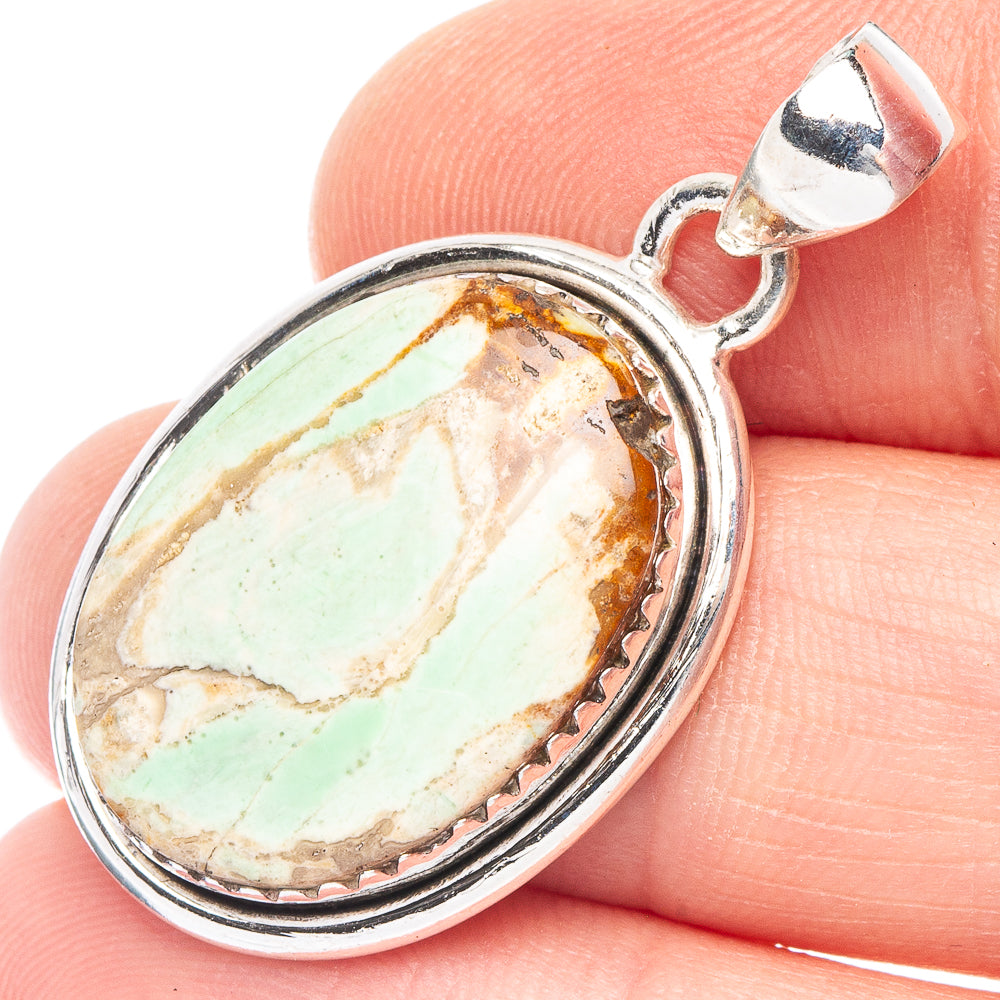 Variscite Pendant 1 3/8" (925 Sterling Silver) P43820