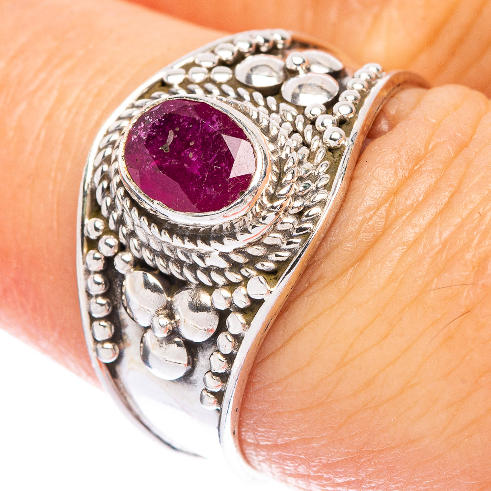 Glass Filled Ruby Ring Size 7.25 (925 Sterling Silver) R146791