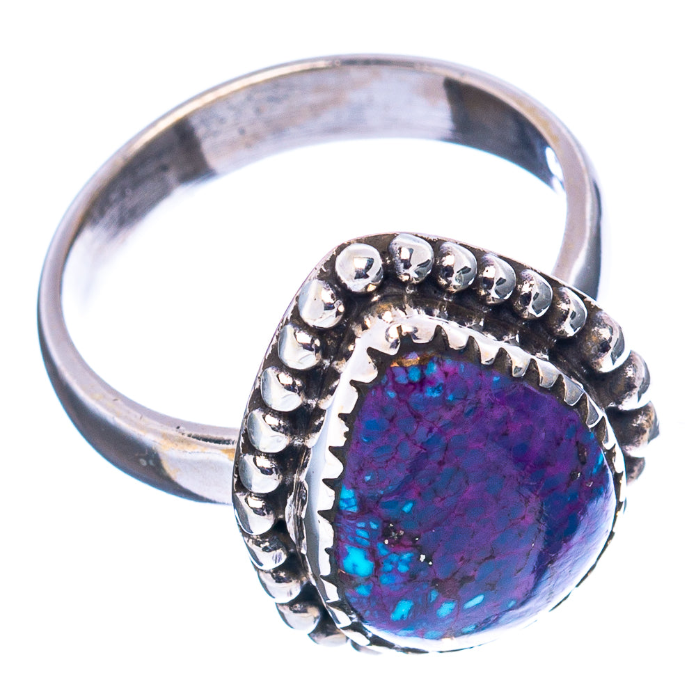 Purple Copper Turquoise Ring Size 6 (.925 Sterling Silver)