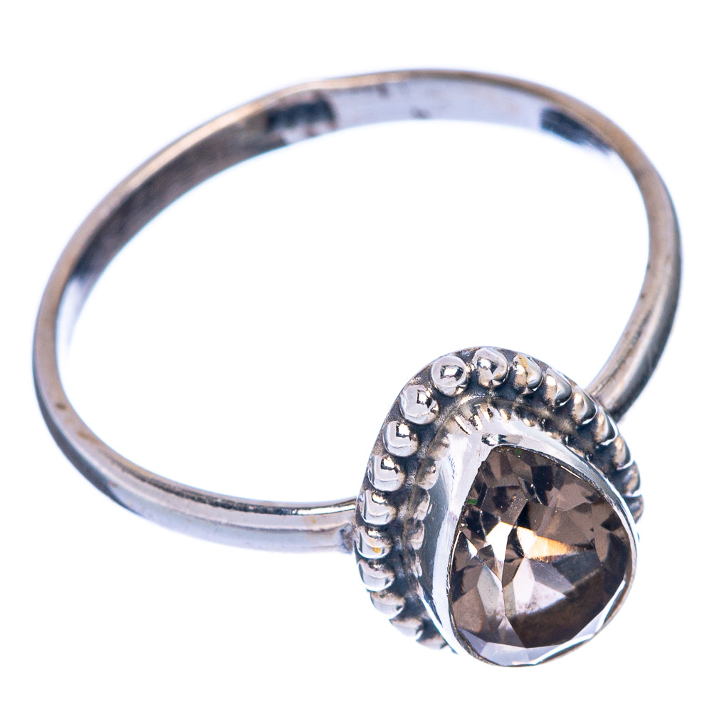 Smoky Quartz Dainty Ring Size 8.5 (925 Sterling Silver) R145741