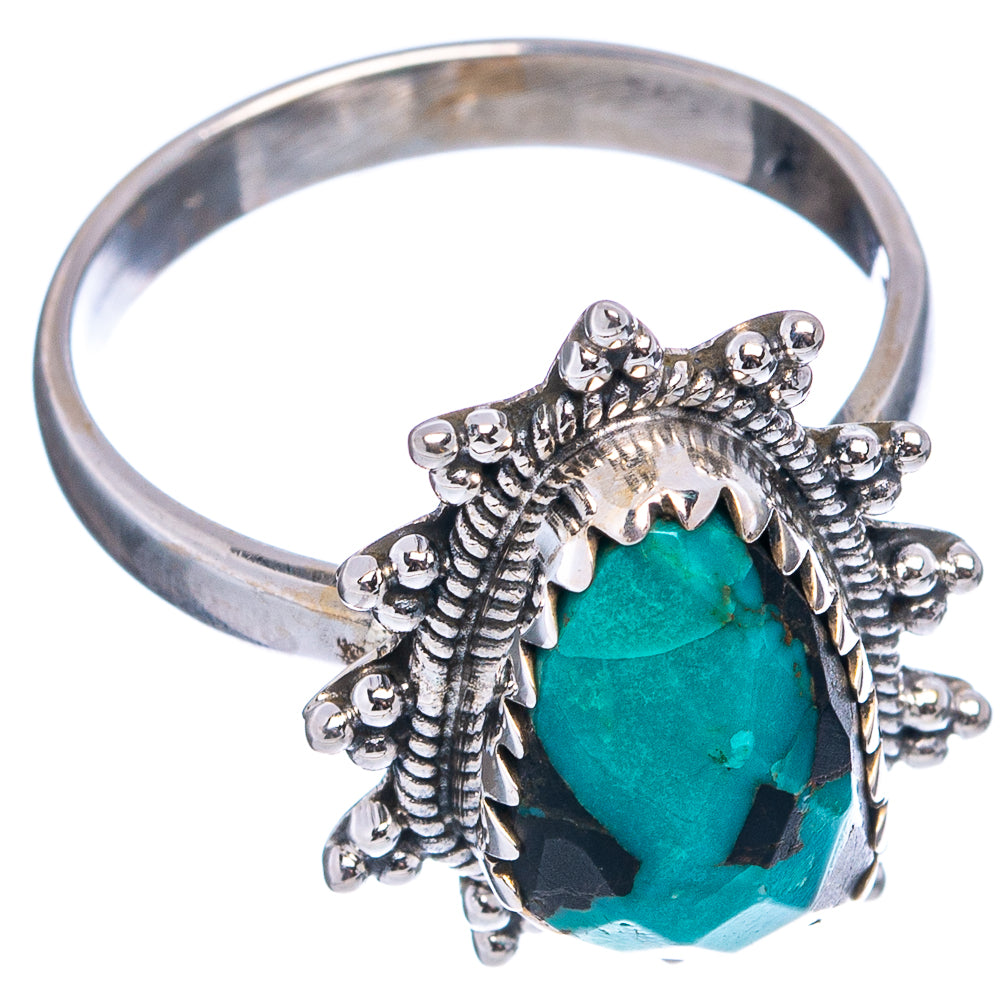 Hubei Turquoise Ring Size 8 (.925 Sterling Silver)
