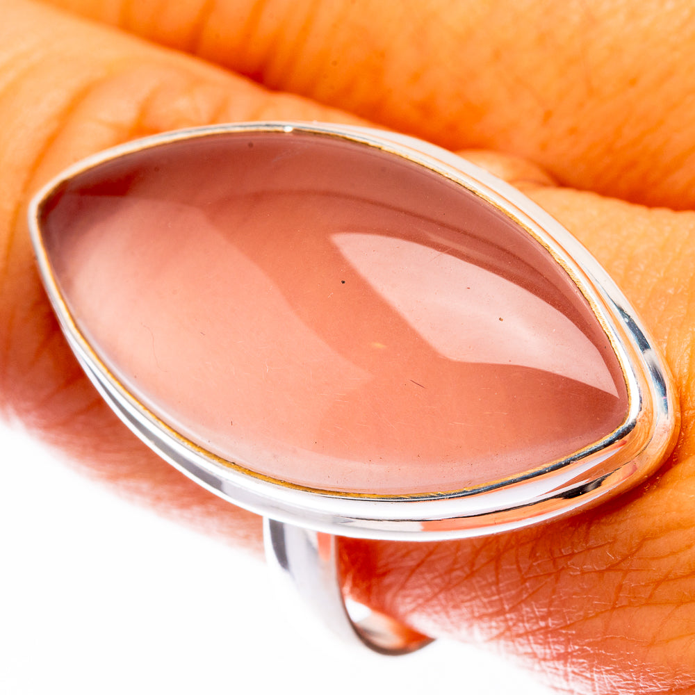 Large Rose Quartz Ring Size 9.75 (925 Sterling Silver) R141235